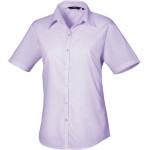 Popelínová halenka s krátkým rukávem - Lilac L