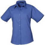 Popelínová halenka s krátkým rukávem - Royal blue 3XL