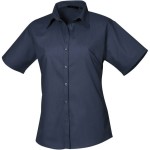 Popelínová halenka s krátkým rukávem - Navy XL