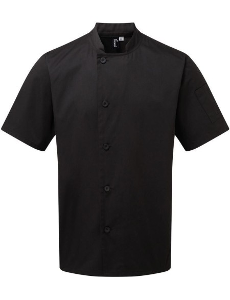 Kuchařský rondon s krátkým rukávem - Black XXL