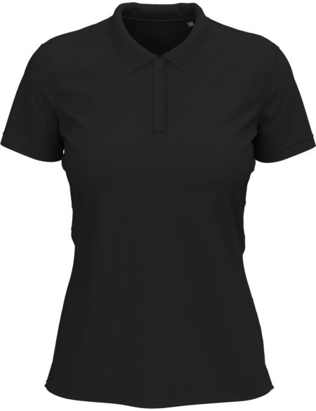 Dámské elastické piqué polo Claire - Black opal L