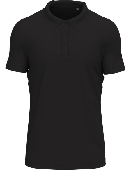 Pánské elastické piqué polo Clive - Black opal XXL