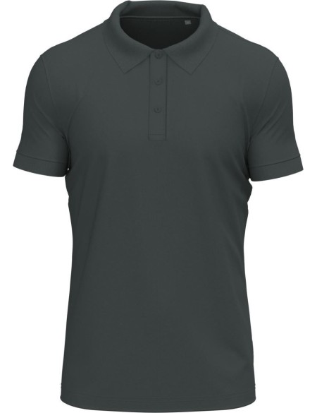 Pánské elastické piqué polo Clive - Grey S