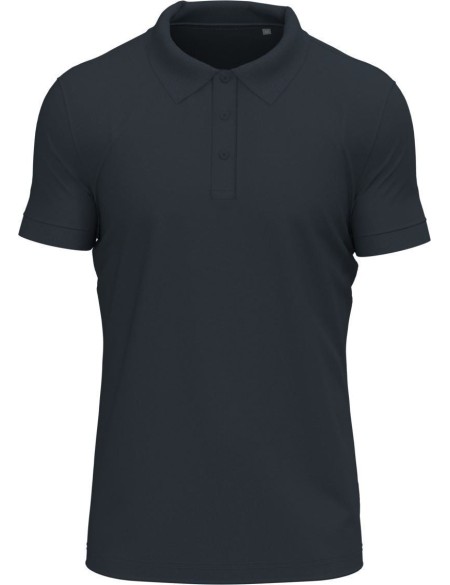 Pánské elastické piqué polo Clive - Blue midnight XL