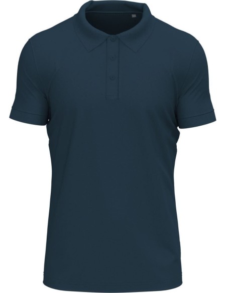 Pánské elastické piqué polo Clive - Marina blue M