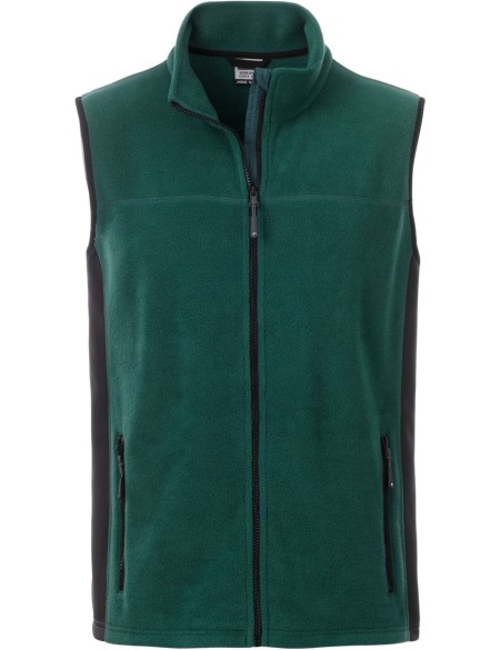 Pánská fleecová vesta Strong - Dark green/black XL
