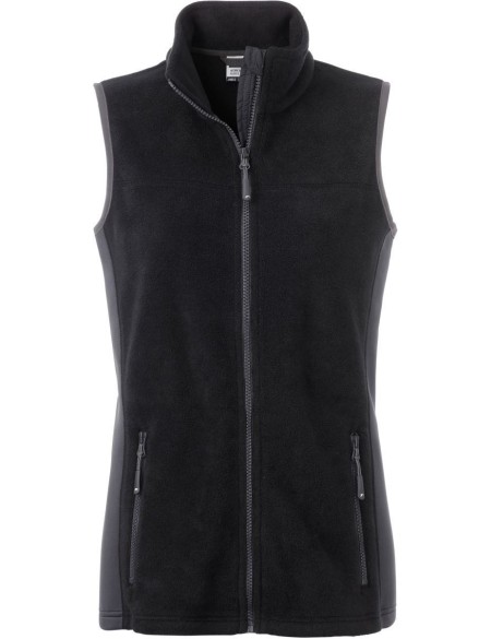 Dámská fleecová vesta Strong - Black/carbon 4XL
