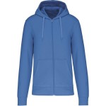 Pánská ekologicky šetrná mikina s kapucí - Light royal blue 4XL