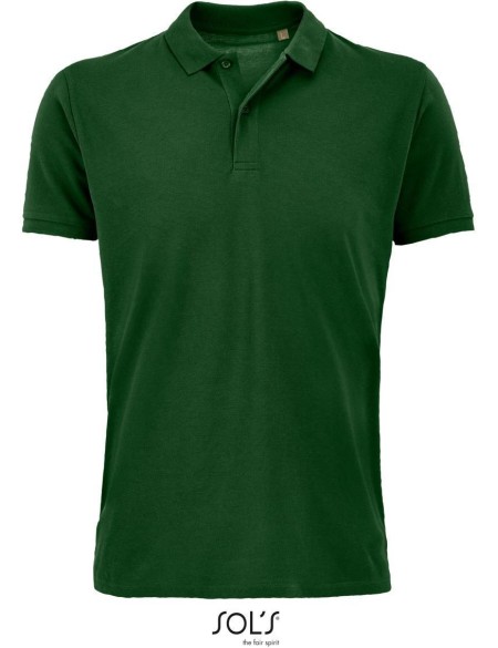 Pánské piqué polo Planet Men - Bottle green L